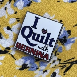 i-quilt with pin badge